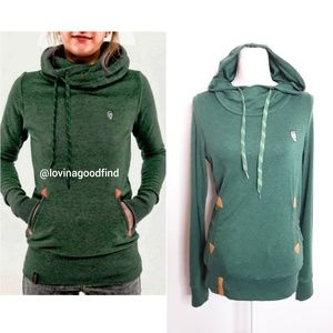 De Moda Drawstring Pocket Embroidered Hoodie EUC sz M
